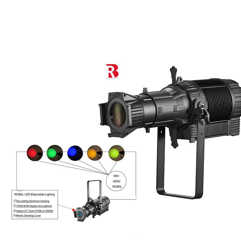 200w RGBW stille vaste focus Fan-less IP65 LED Spot Studio Stage Light
