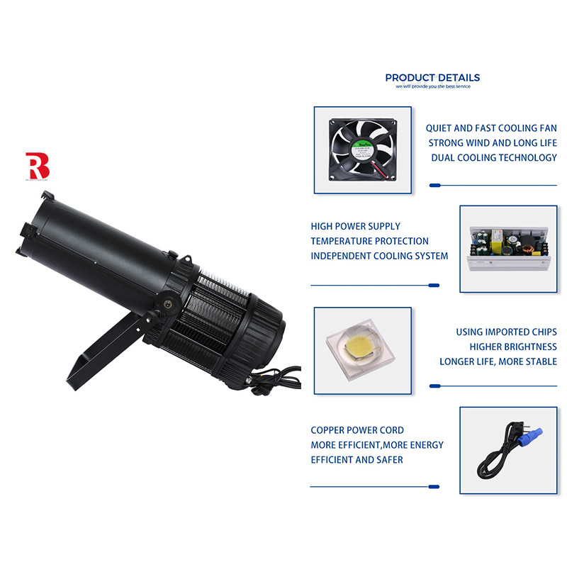 IP65 3000K-6000K 2in1 LED Ellipsvormig podiumlicht met automatische zoom