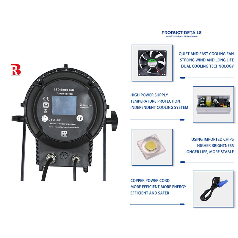 600W Auto Zoom Mini Ellipsoidaal LED Leko IP65 Voor Professionele Stage Party
