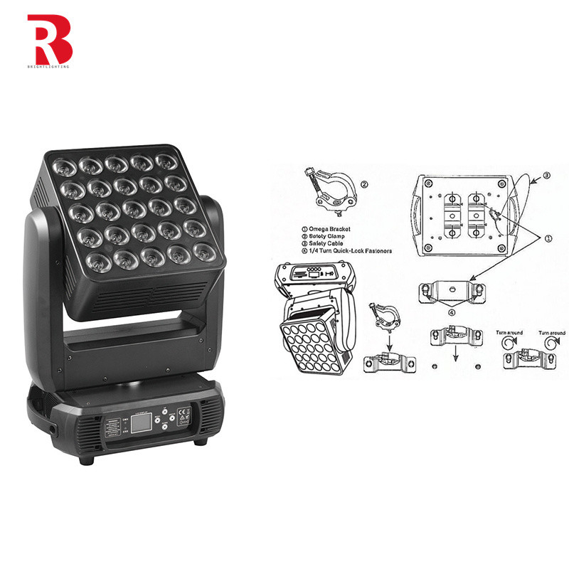 25pcs 12W CREE RGBW Matrix Moving Head Stage Light Voor evenement DJ-apparatuur