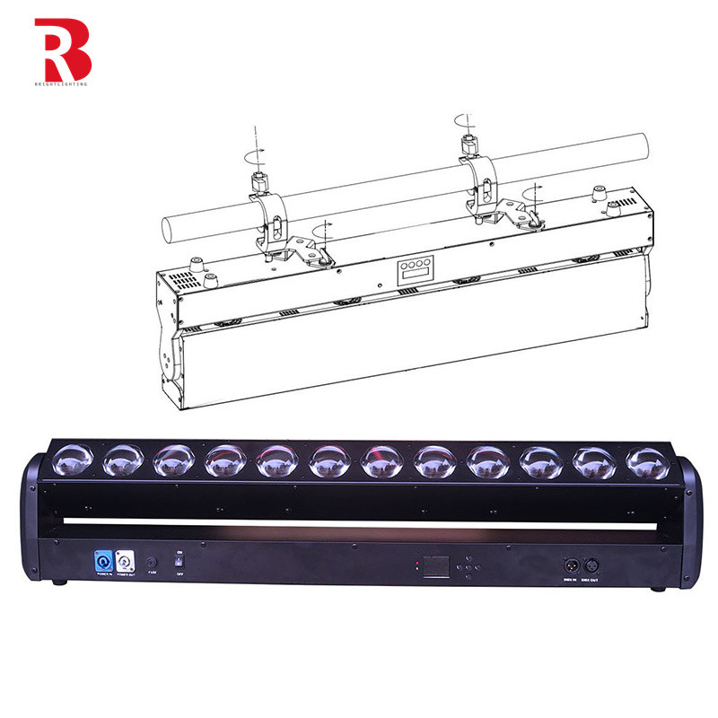 DMX512 LED Pixel Bar 12pcs 30W RGBWW 4-in-1 LED Beam Wash Stage Light For Party