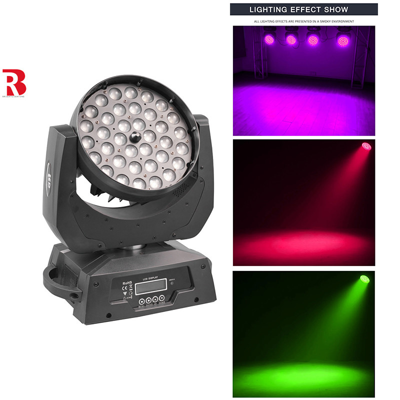 36*10W RGBW 4-in1 voor podiumshow LED bewegende kop Beeye