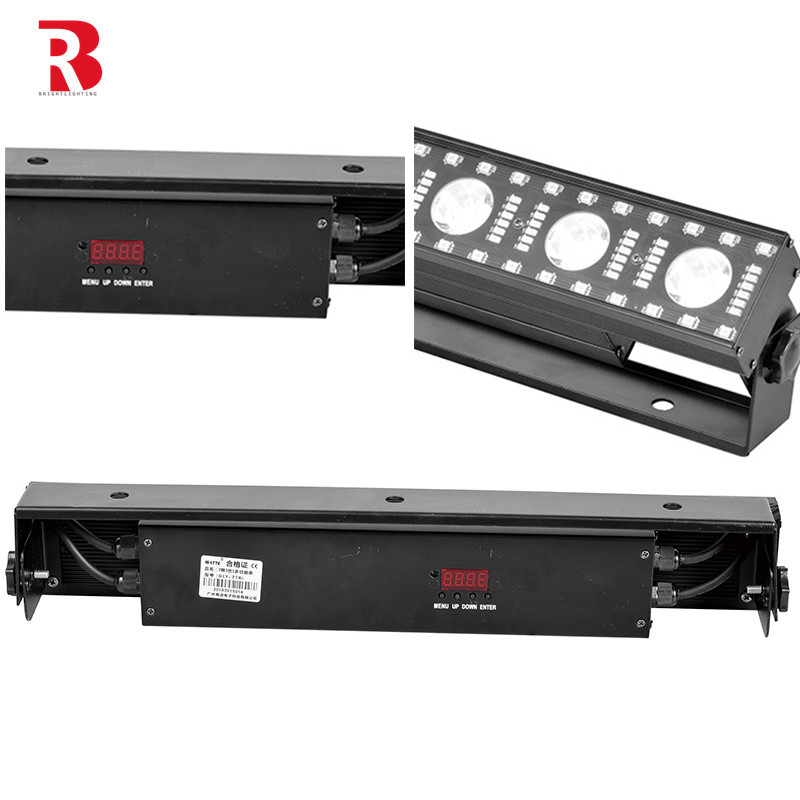 7×3W Wit + 63 Wit Strobes + 48 SMD5050 3-in-1 Dot Matrix Led Stage City Lights