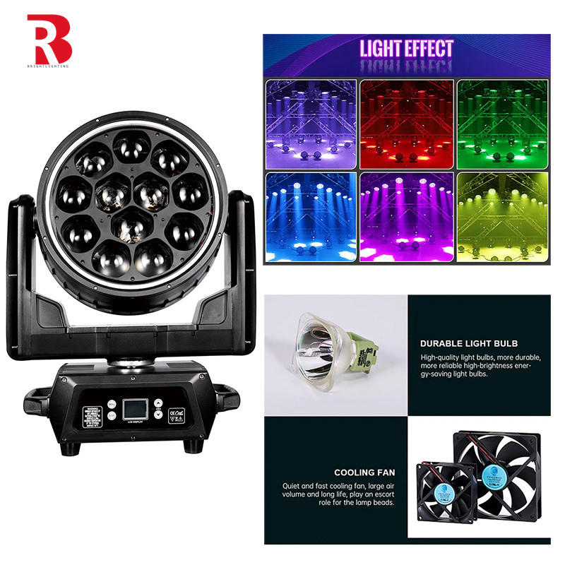 DMX LED bewegende kop Beeye Stage 12pcs 40W RGBW 4in1 Licht voor het podiumshow