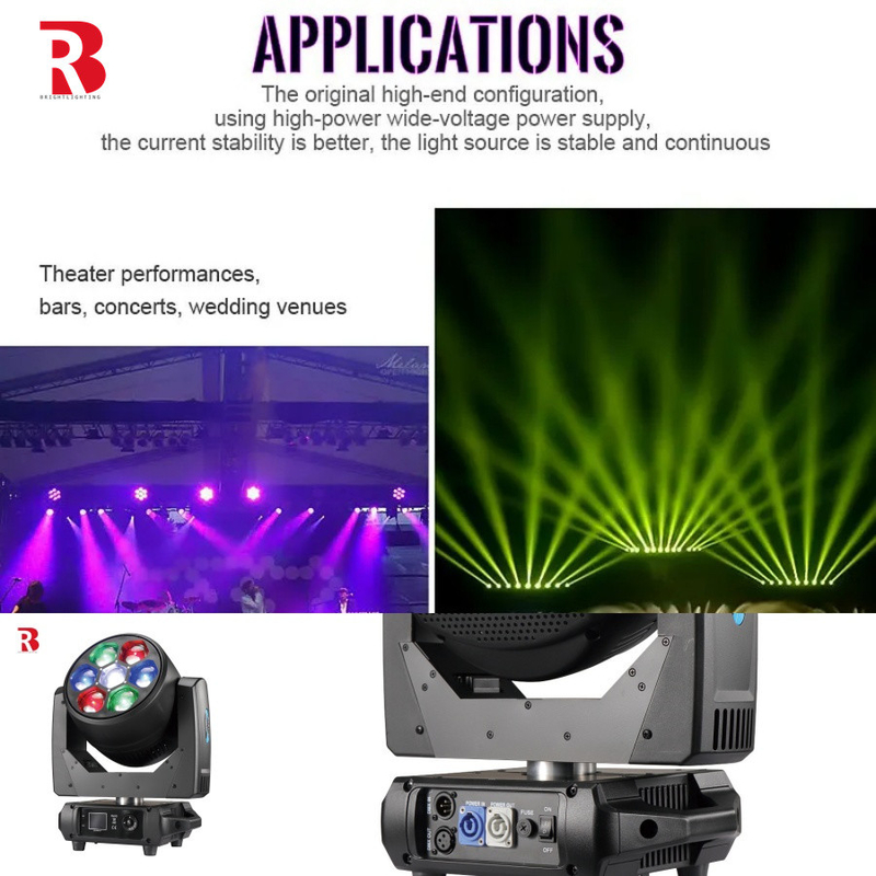 Krachtige 7x40W RGBW 4in1 LED bewegende koplamp voor nachtelijk stadsbeeld en bezienswaardigheden