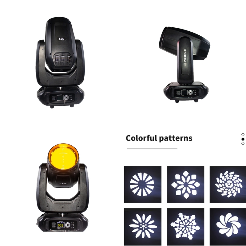 DMX512 LED 200w Indoor Beam Moving Head Wash DJ Stage Light Voor nachtclub