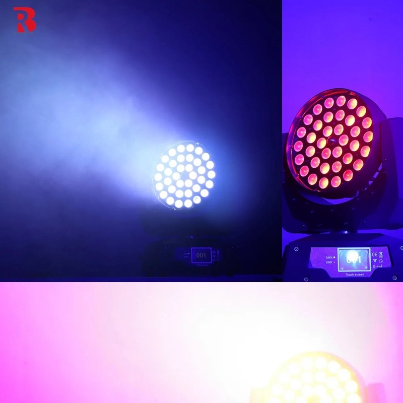 Creëer een dramatische sfeer met 36pcs X 10W RGBW 4-in-1 Zoom LED bewegende hoofdwaslamp