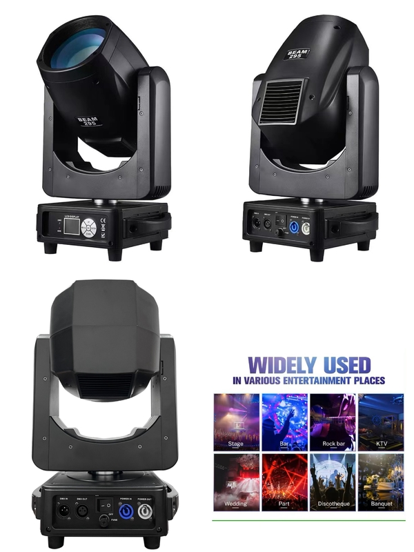 Professionele DMX 295w lichtstraal met pan 540°