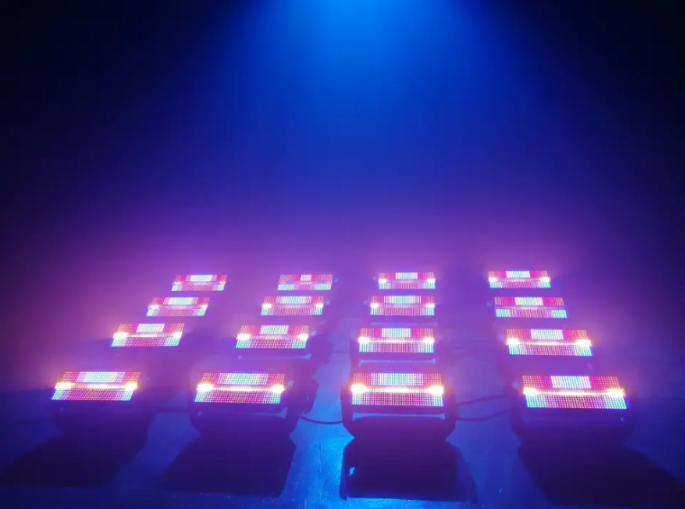1000W LED strobelamp RGB 3 in 1 DMX512 Zwart LCD voor bar