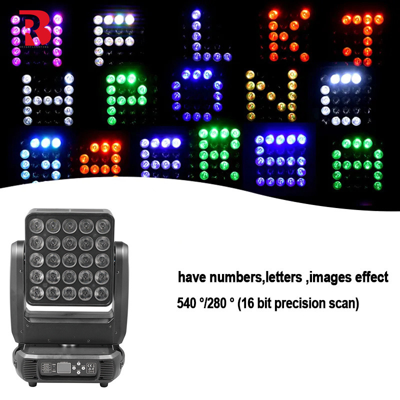 15W LED 5*5 Matrix 25 Pcs RGBW 4-in-1 LED Stage Light Bewegend hoofdlicht