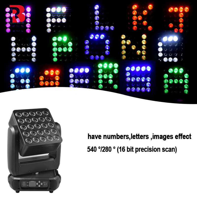 Dj 5x5 Dmx Led Matrix Light Oneindige rotatie Matrixstraal Pixel Bewegend hoofdlicht