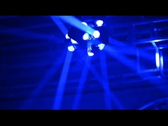Roterende straal bewegende koplamp met rode + groene laser DMX 512 Disco