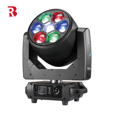 DMX LED Bewegend podiumkop Beeye ZOOM Rotatiebalk 7pcs 40W 4in1 Indoor Light