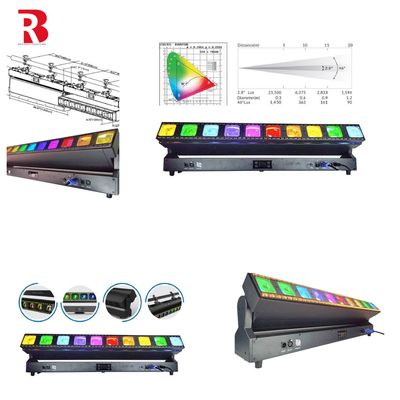 Helderheidsregeling 10*60W LED-balk Bewegende hoofdschaal licht voor elke verlichtingsomstandigheid